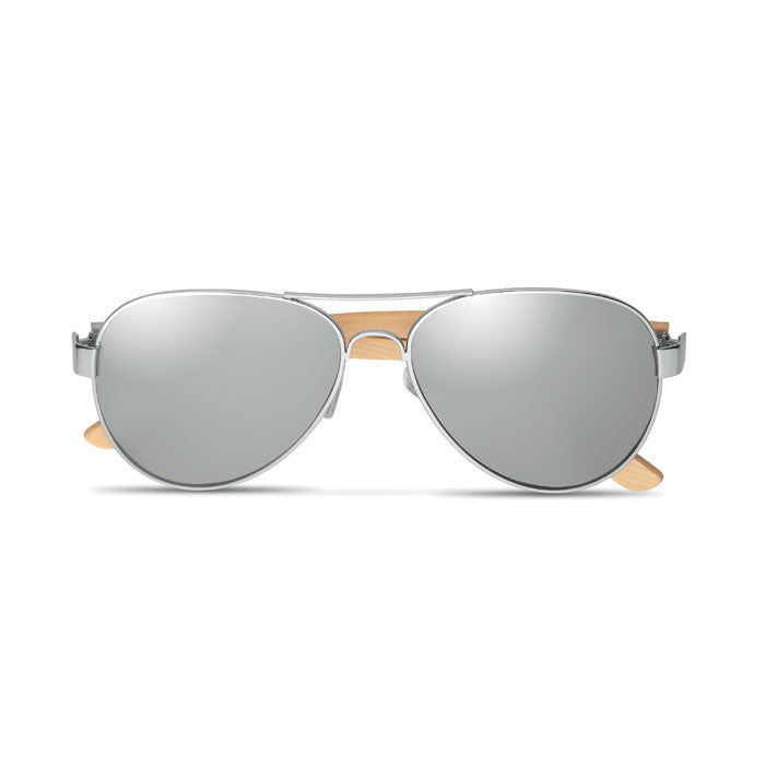 Branded Bamboo Sunglasses in Pouch without branding