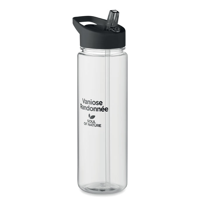 Branded Transparent Water Bottle with Straw