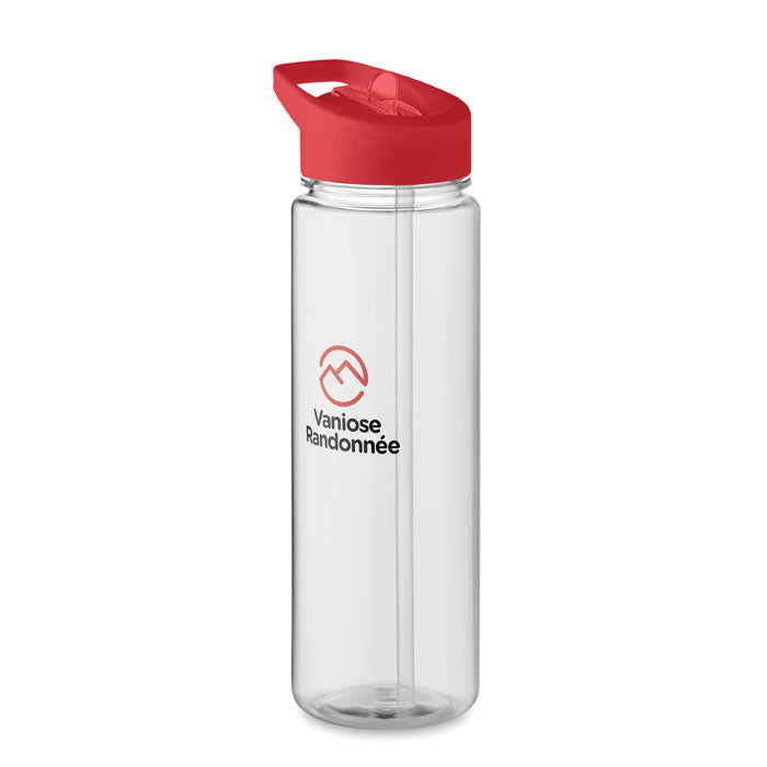 Branded Transparent Water Bottle with Straw