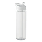 Branded RPET Flip-Lid Bottle with Straw in White