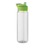 Branded RPET flip-lid bottle with straw