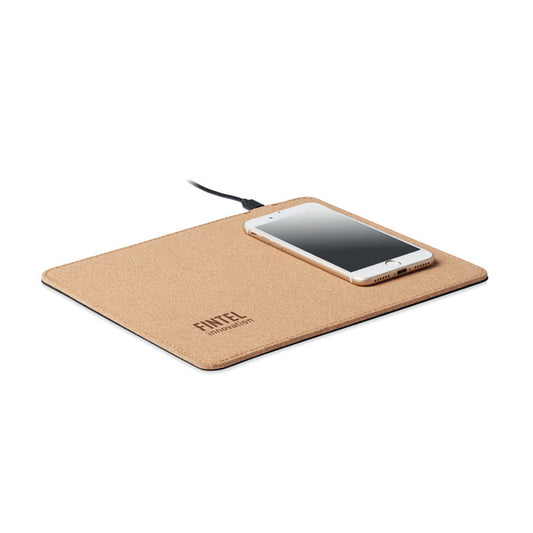 Cork Mouse Pad with Wireless Charger