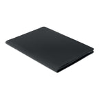 Branded A4 RPET Conference Folder with Bamboo Paper Notepad in Black