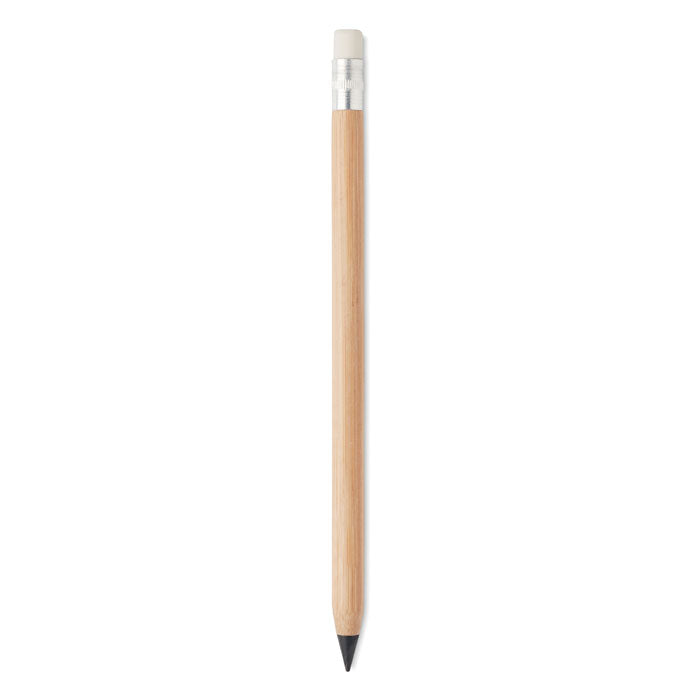 Branded bamboo inkless pen with eraser