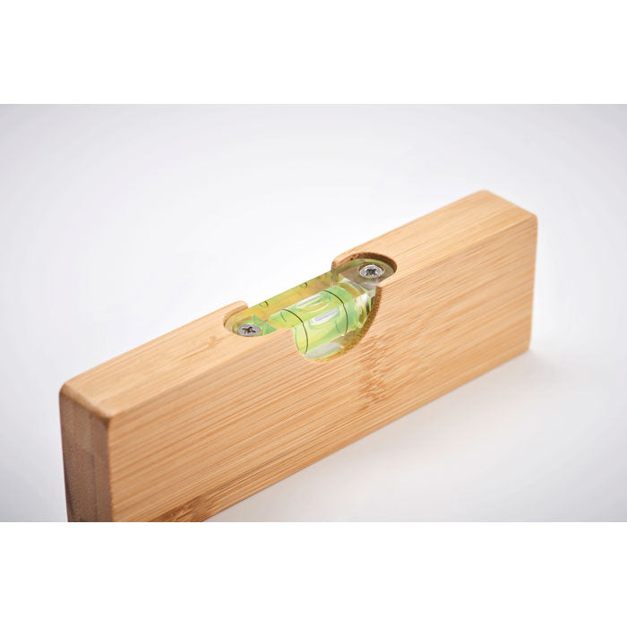 Branded Bamboo Spirit Level with Bottle Opener without branding
