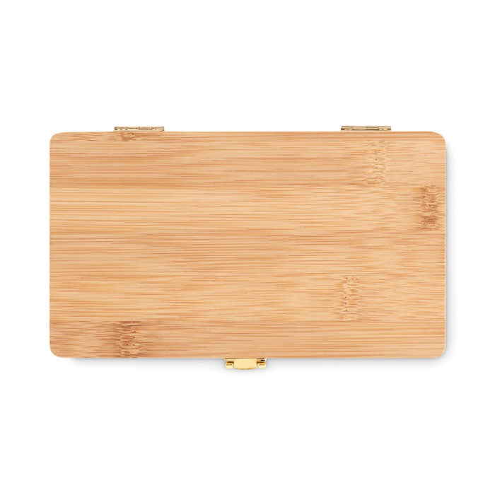 Branded 21 Piece Tool Set in Bamboo Case without branding
