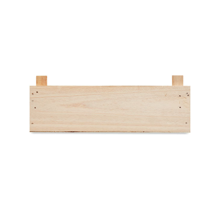 Branded Strawberry Growing Kit in Wooden Crate without branding