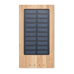 Solar Panel Power Bank with Bamboo Casing