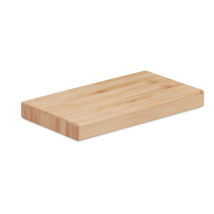 Branded Solar Panel Power Bank with Bamboo Casing without branding