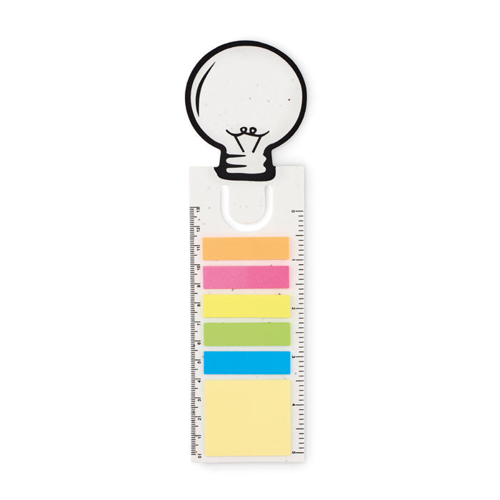 Branded Lightbulb Seed Paper Bookmark with Memo Pad without branding