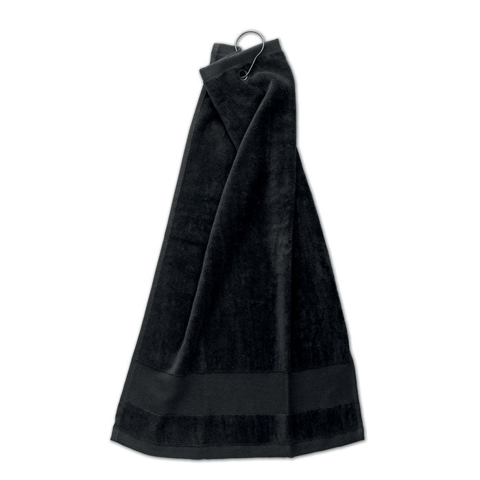 Branded Cotton Golf Towel with Hanger without branding