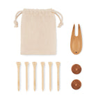 Branded Bamboo Golf Accessories Set without branding