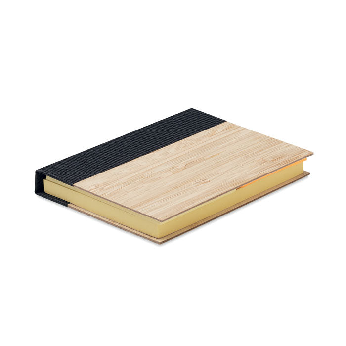 Branded Bamboo Cover Sticky Note Memo Pad without branding