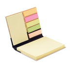 Branded Bamboo Cover Sticky Note Memo Pad