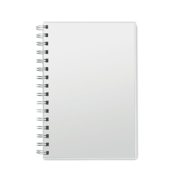 Branded A5 RPET Twin-Wire Notebook in White