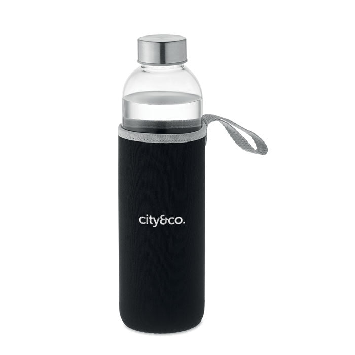 Branded Glass Bottle with Neoprene Pouch - 750ml