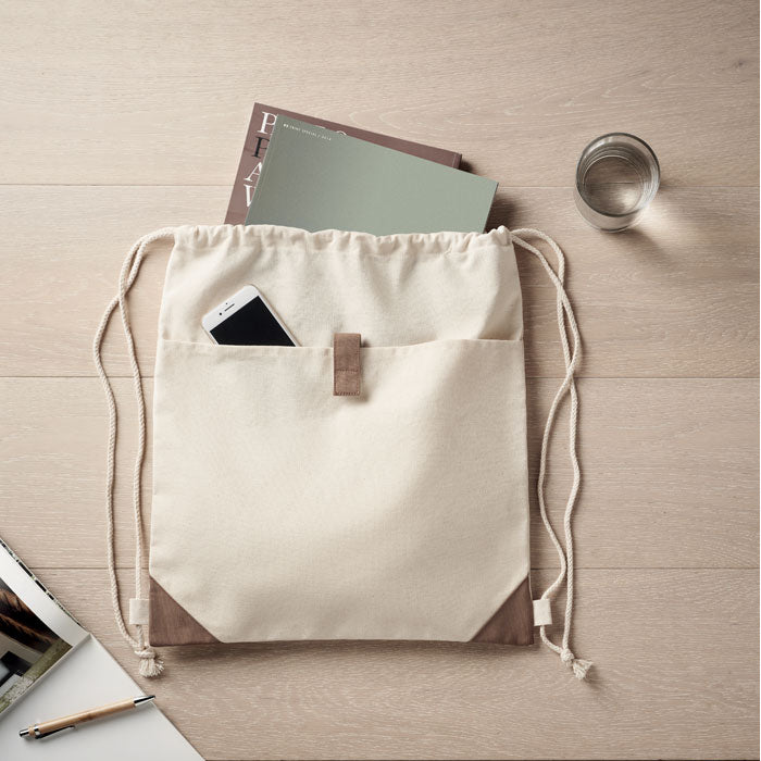 Luxury Cotton Drawstring Bag