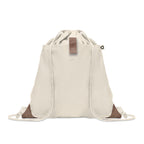 Luxury Cotton Drawstring Bag in Brown