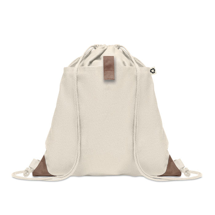 Luxury Cotton Drawstring Bag in Brown