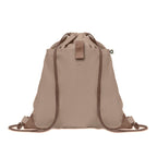 Luxury Cotton Drawstring Bag in Brown