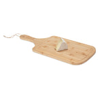 Branded Bamboo Serving Board with Jute Rope without branding