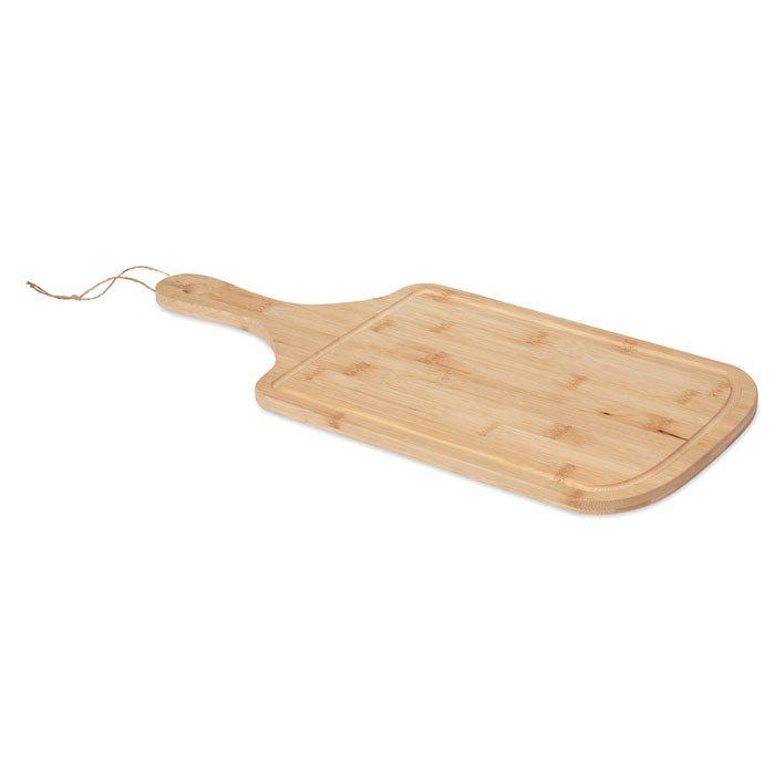 Branded Bamboo Serving Board with Jute Rope