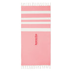 Branded Recycled Hammam Towel Blanket in Red