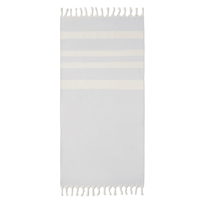 Branded Recycled Hammam Towel Blanket in Grey