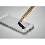 Branded Bamboo Spirit Level Pen in use