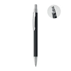 Branded Fine Barrel Recycled Aluminium Pen in Black