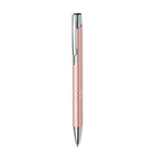 Branded Recycled Aluminium Push Button Pen in Red