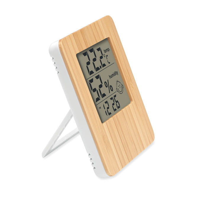 Branded Weather Station with Bamboo Front without branding