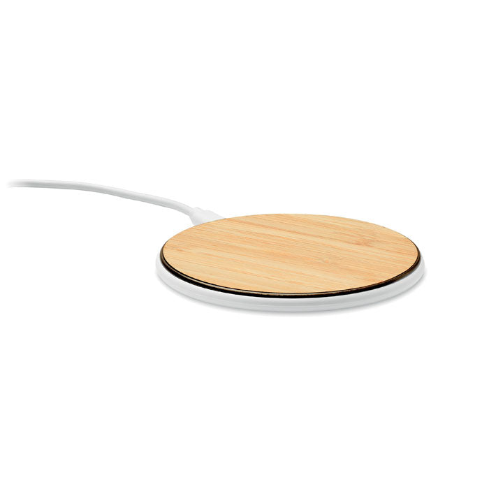 Branded Bamboo Top Wireless Charger 15W