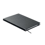 Branded A5 Made in EU Hard PU Notebook in Black