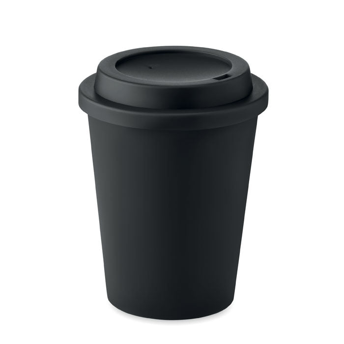 Branded PP Tumbler with Mouthpiece Lid in Black