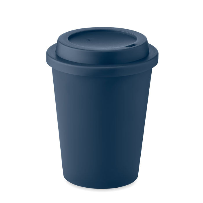 Branded PP Tumbler with Mouthpiece Lid in Blue
