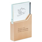 Custom Crystal and Beech Wood Award