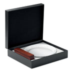 Branded Round Crystal and Beech Wood Award