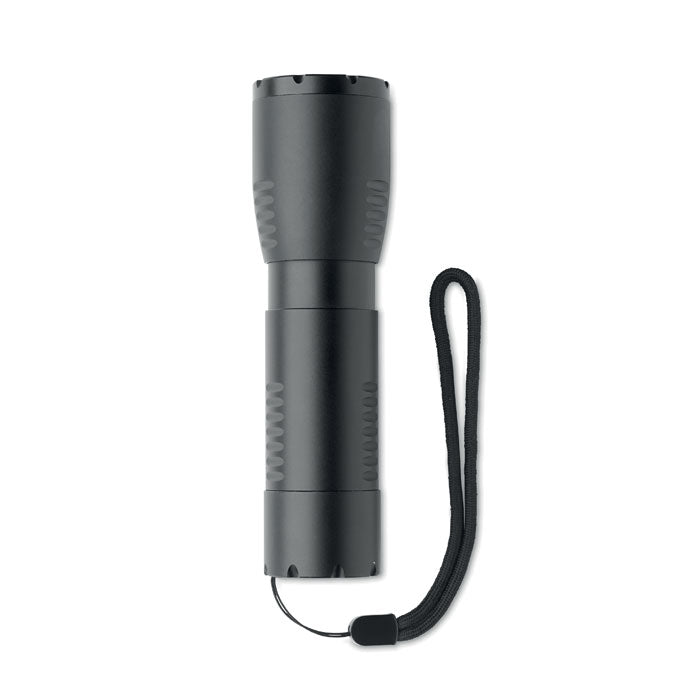 Branded Small Aluminium Zoomable LED Flashlight without branding