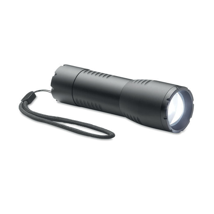 Branded Small Aluminium Zoomable LED Flashlight without branding