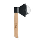 Branded Pizza Cutter with Bamboo Handle