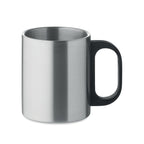 Branded Double Wall Mug with PP Handle in Silver