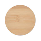 Branded Round Bamboo Coaster without branding