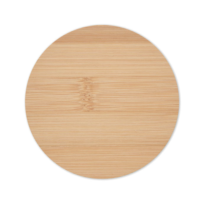 Branded Round Bamboo Coaster without branding