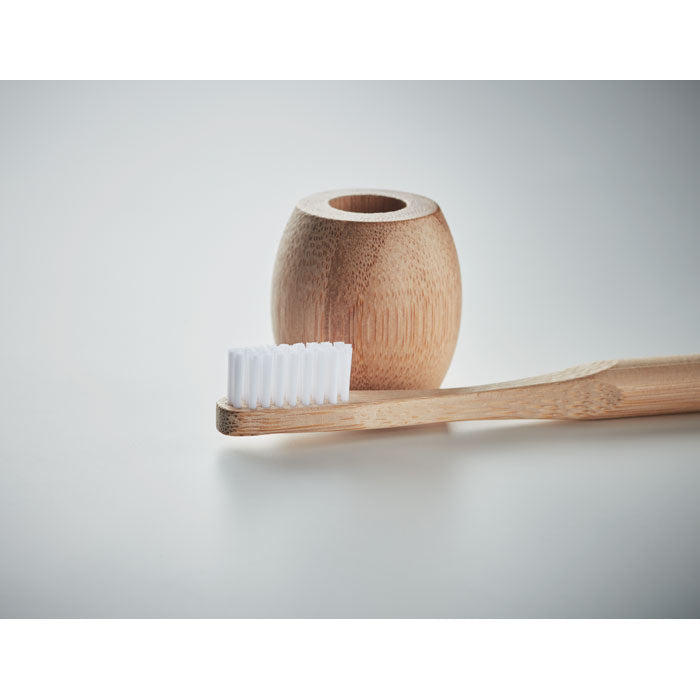 Bamboo Toothbrush with Stand