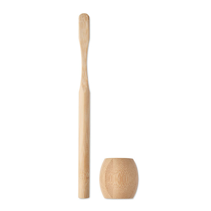 Bamboo Toothbrush with Stand