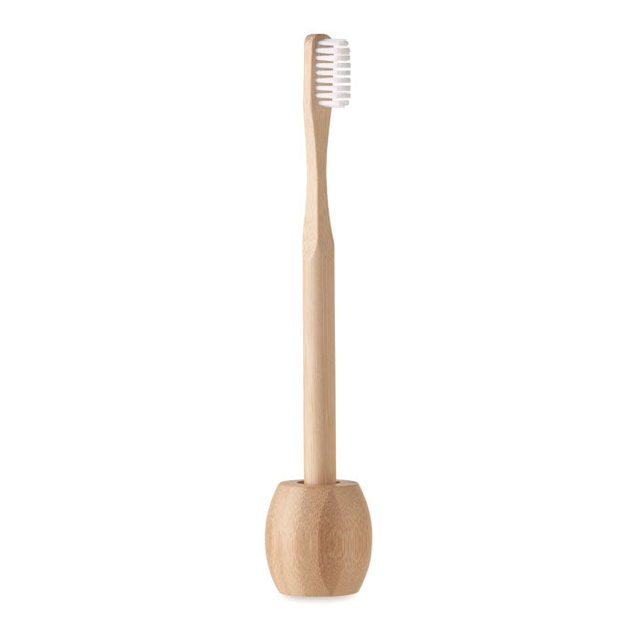 Bamboo Toothbrush with Stand