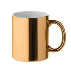 Branded metallic gold mug