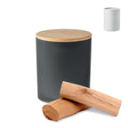 Branded Plant Based Wax Candle in Frosted Jar 120g in Black