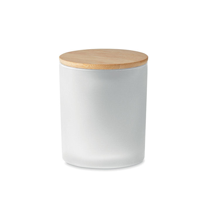 Branded Plant Based Wax Candle in Frosted Jar 120g without branding